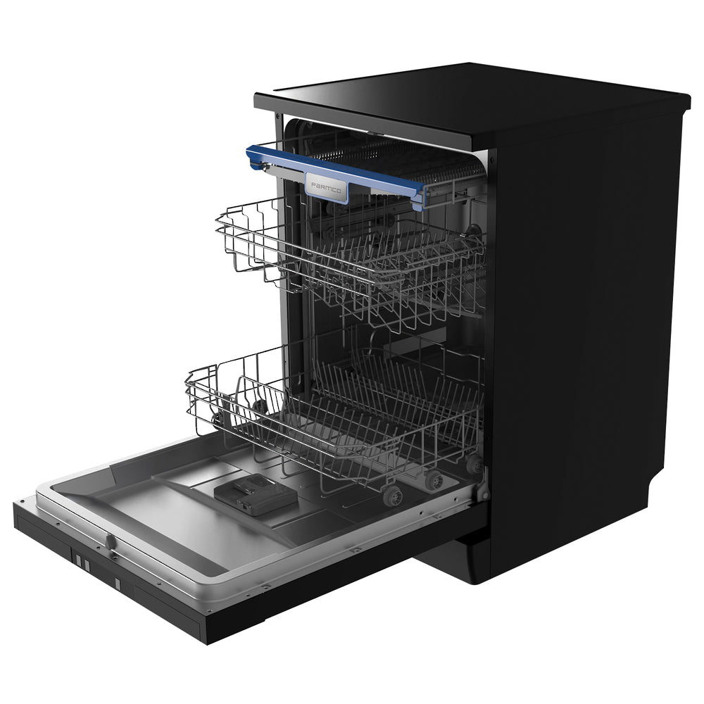 Parmco DW6BL 600mm Freestanding Dishwasher, LED Display, Black