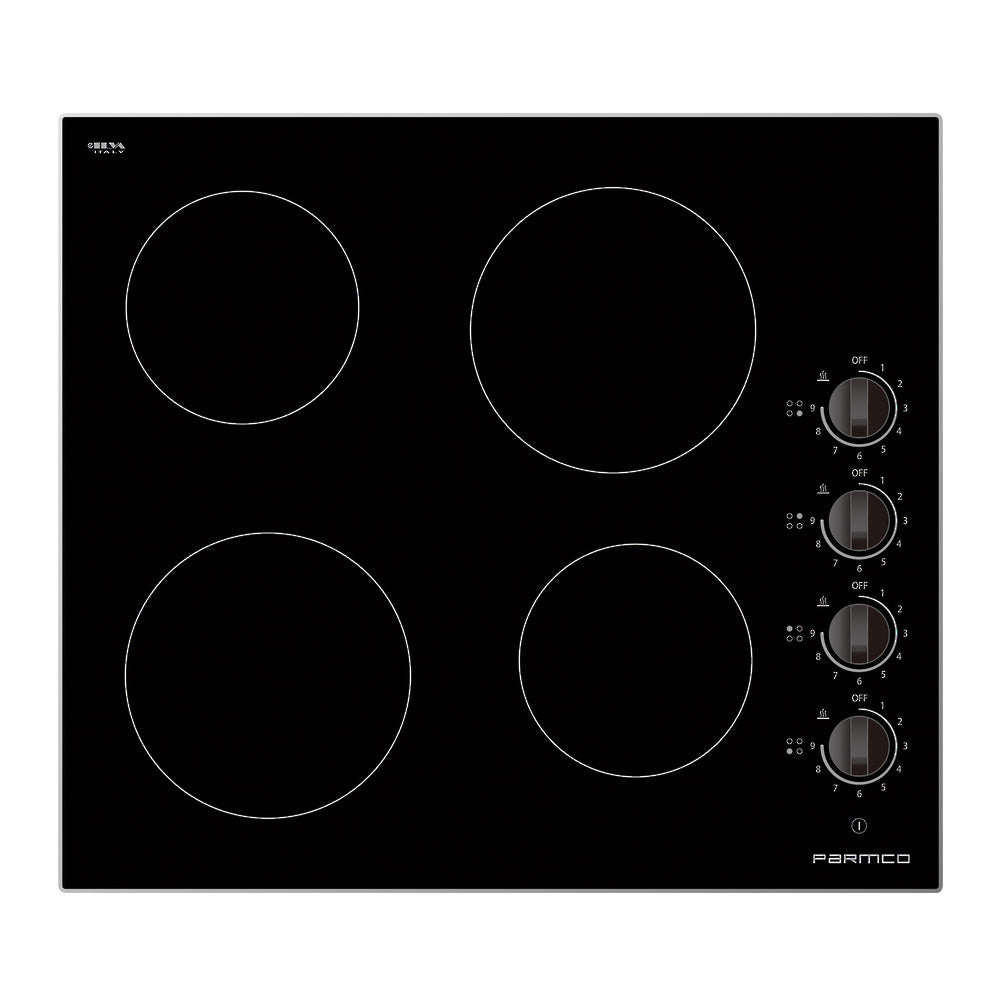 Parmco HO16AC4 600mm Ceramic Aluminium Frame, 4 Element Cooktop