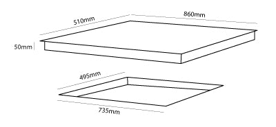 Parmco HO79SGW5 900mm Stainless Steel, 4 Burner + Wok, Gas Cooktop I Series 7