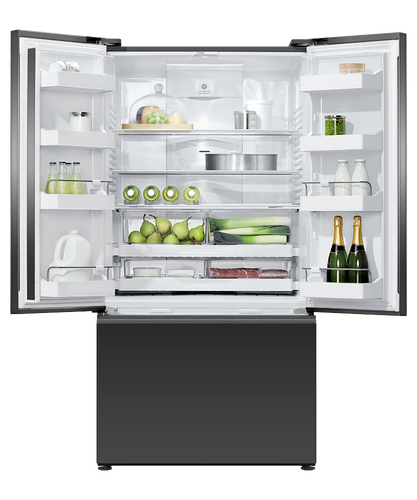 Fisher & Paykel RF610AZUB5 569L Series 7 French Door Refrigerator Black Glass