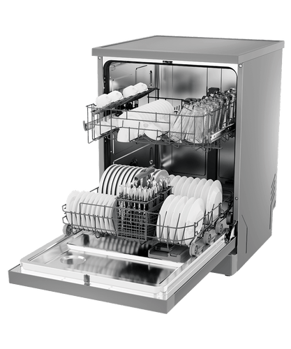 Haier HDW13F0PS1 60cm Silver Dishwasher