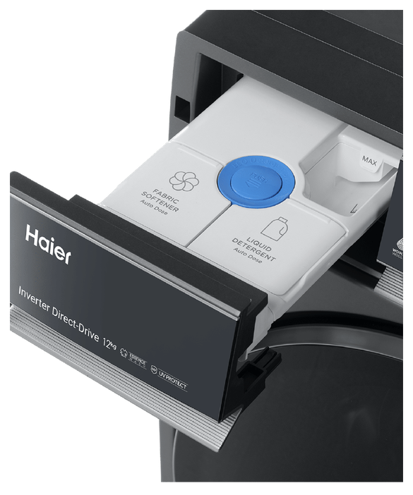 HWF12DB1 Haier 12kg Front Load Washing Machine Charcoal