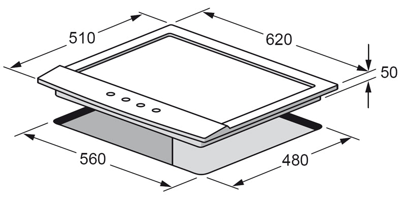 Award H601S Built-in 62cm Gas Hob