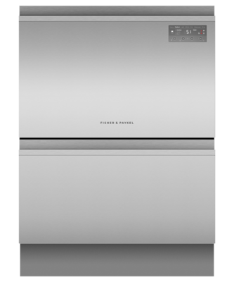 DD60D2NX9 Fisher & Paykel Double DishDrawer Stainless Steel Recessed Handle