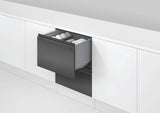 DD60D2NB9 Fisher & Paykel Double DishDrawer Black Recessed Handle