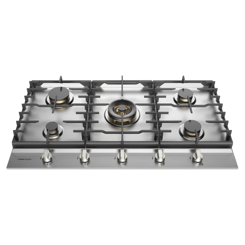Parmco HO79SGW5 900mm Stainless Steel, 4 Burner + Wok, Gas Cooktop I Series 7