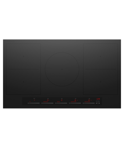 Fisher & Paykel CI905ZZDTB5 90cm Series 7, 5 Zone Induction Cooktop Black