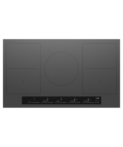 Fisher & Paykel CI905ZZDTG5 90cm Series 7, 5 Zone Induction Cooktop Grey