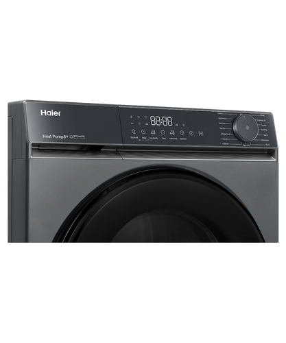 Haier HDHPS80KB1 8kg Series 300  Heat Pump Dryer Grey
