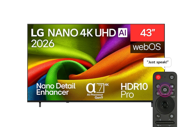 LG 43NU850B6LA 43" Smart  AI 4K LED Smart 2026 TV