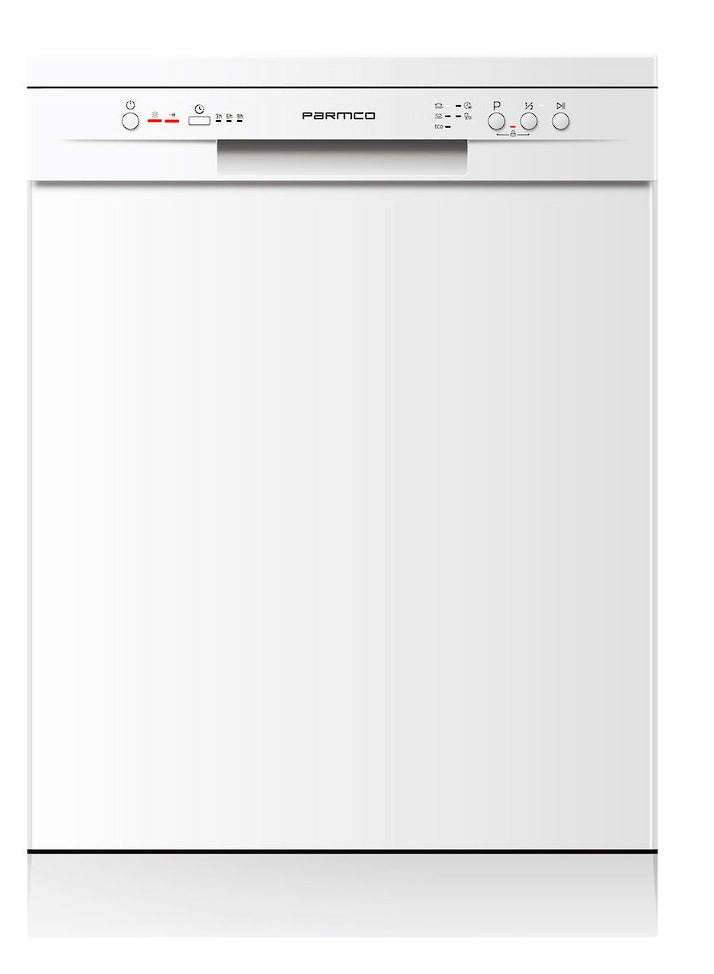 Parmco DW6WE 600mm White Economy Dishwasher 12 Place