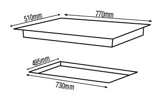 Parmco HO-6-77S-4GW Stainless Steel Gas Hob