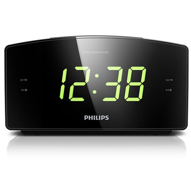 Philips AJ3400 Large Display Digital Clock Radio