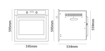 Parmco OX-1-6S-5 600mm S/S Oven 5 Function