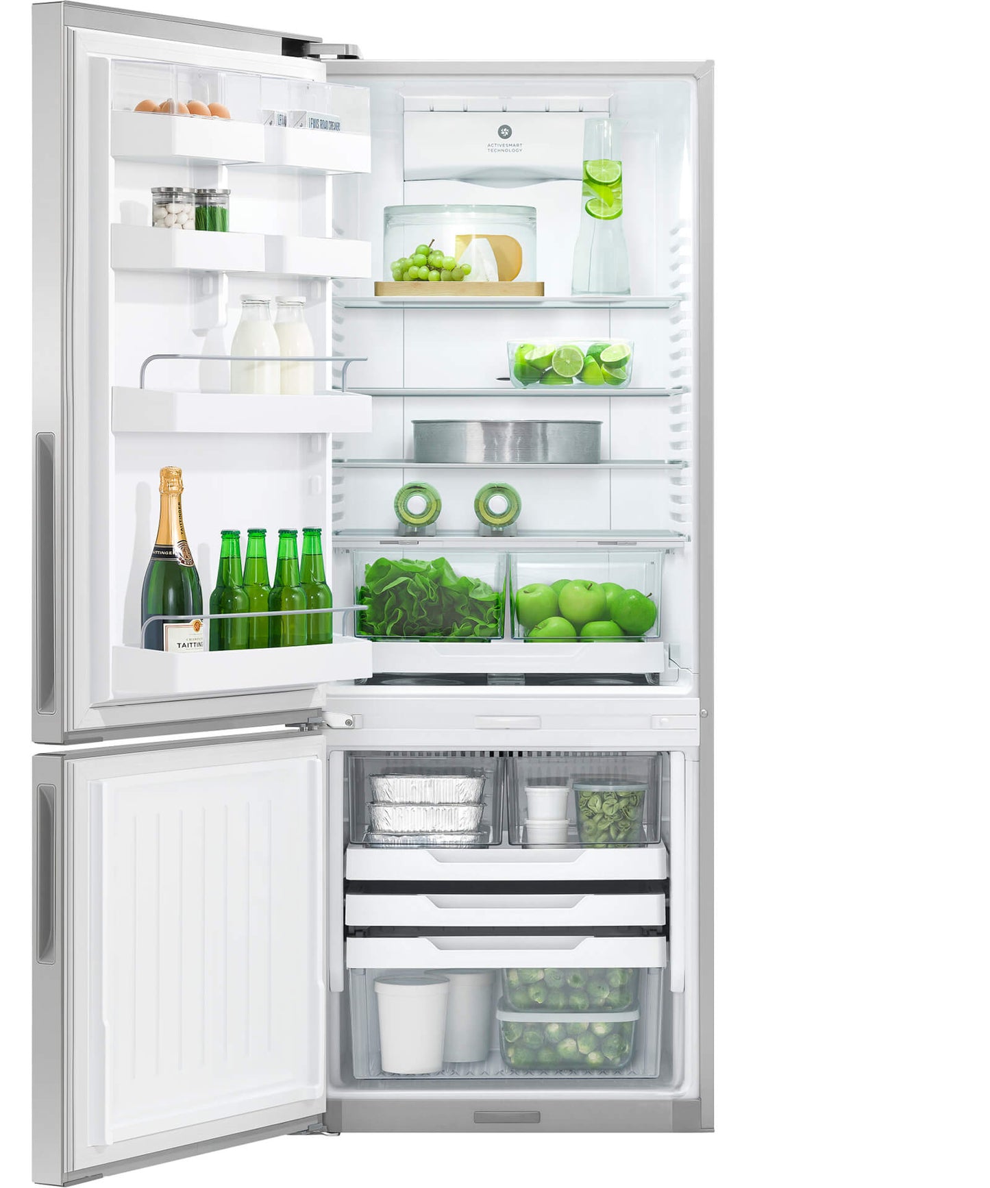 Fisher & Paykel  RF402BLPX6  Stainless Steel Fridge Freezer LH